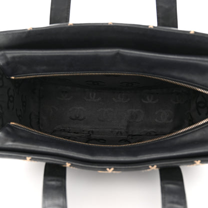 Chanel Calfskin Wild Stitch Medium Tote Black 5 of 11