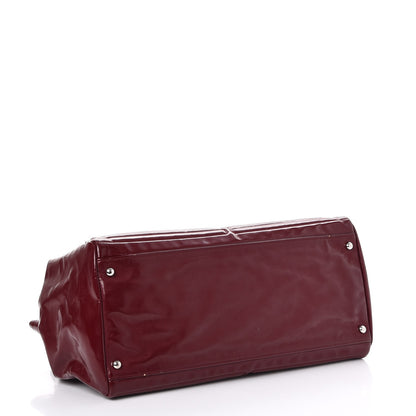 Chanel Vinyl Coco Ming Tote Burgundy 5 of 12