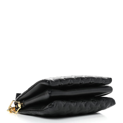 Louis Vuitton Lambskin Embossed Monogram Coussin PM Black 4 of 9