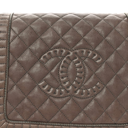 Chanel Calfskin Quilted Istanbul Accordion Flap Dark Grey 7 of 9