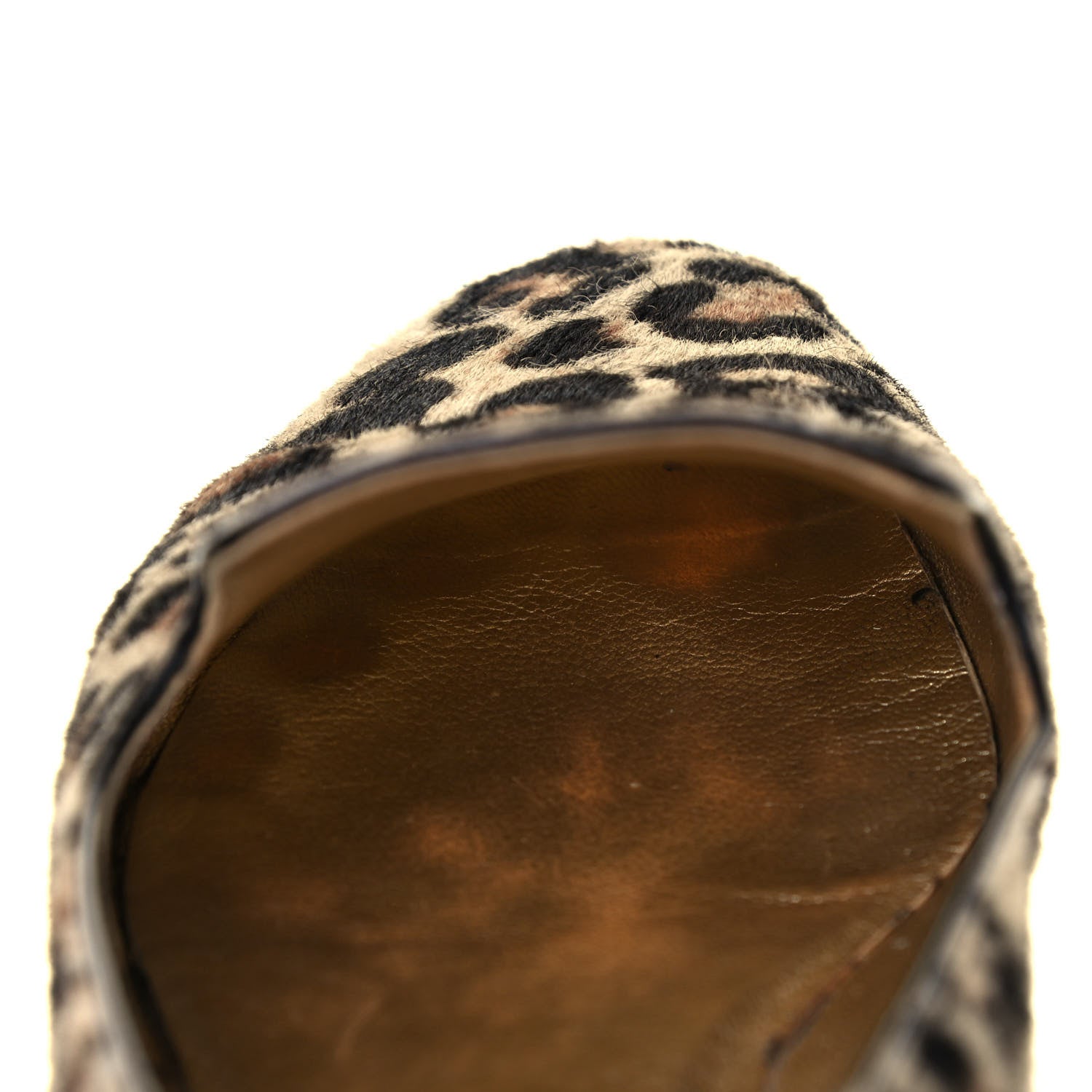 Jimmy Choo Pony Hair Leopard Wheel Loafers 37.5 Brown 10 of 10