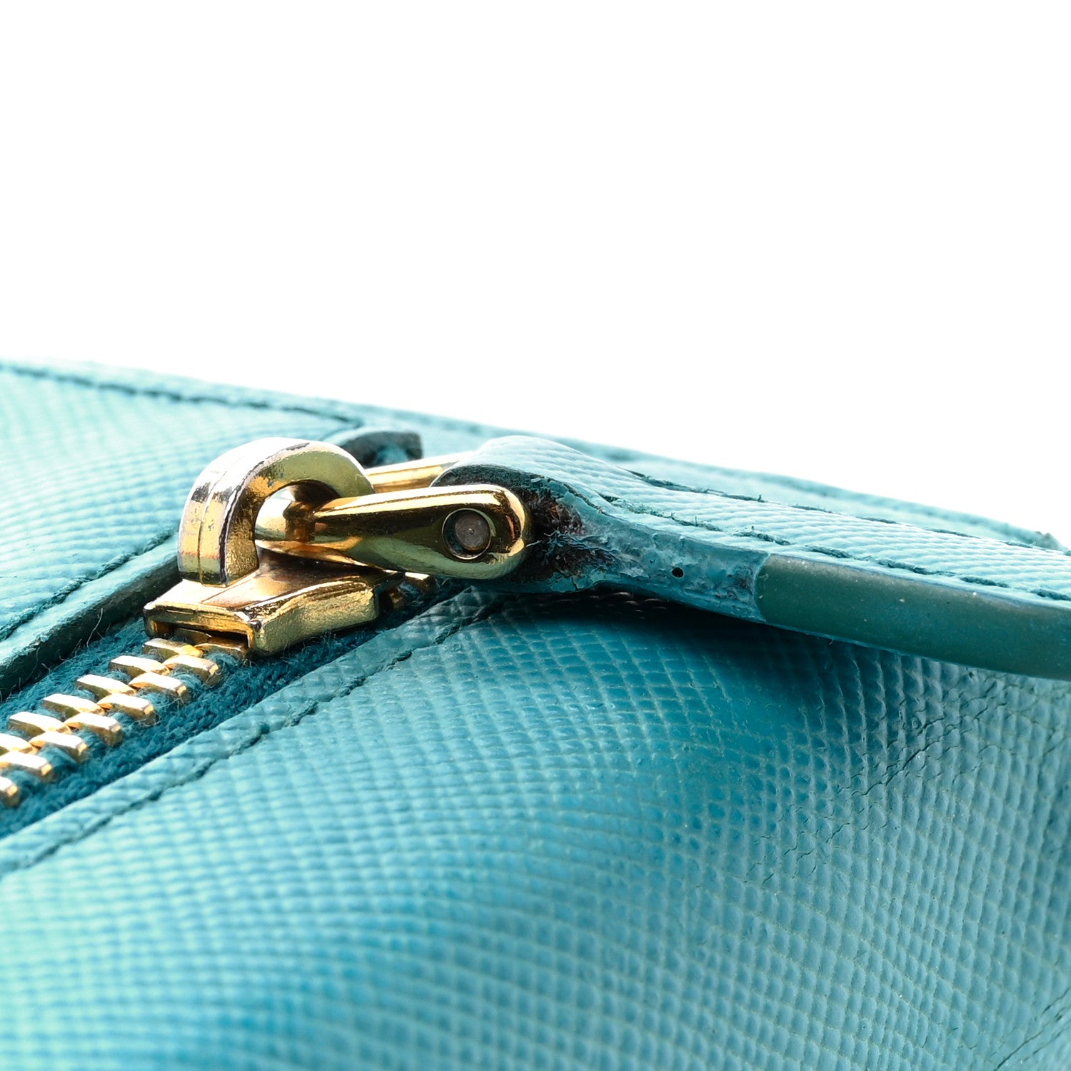 Prada Saffiano Metal Continental Flap Wallet Pavone 11 of 11