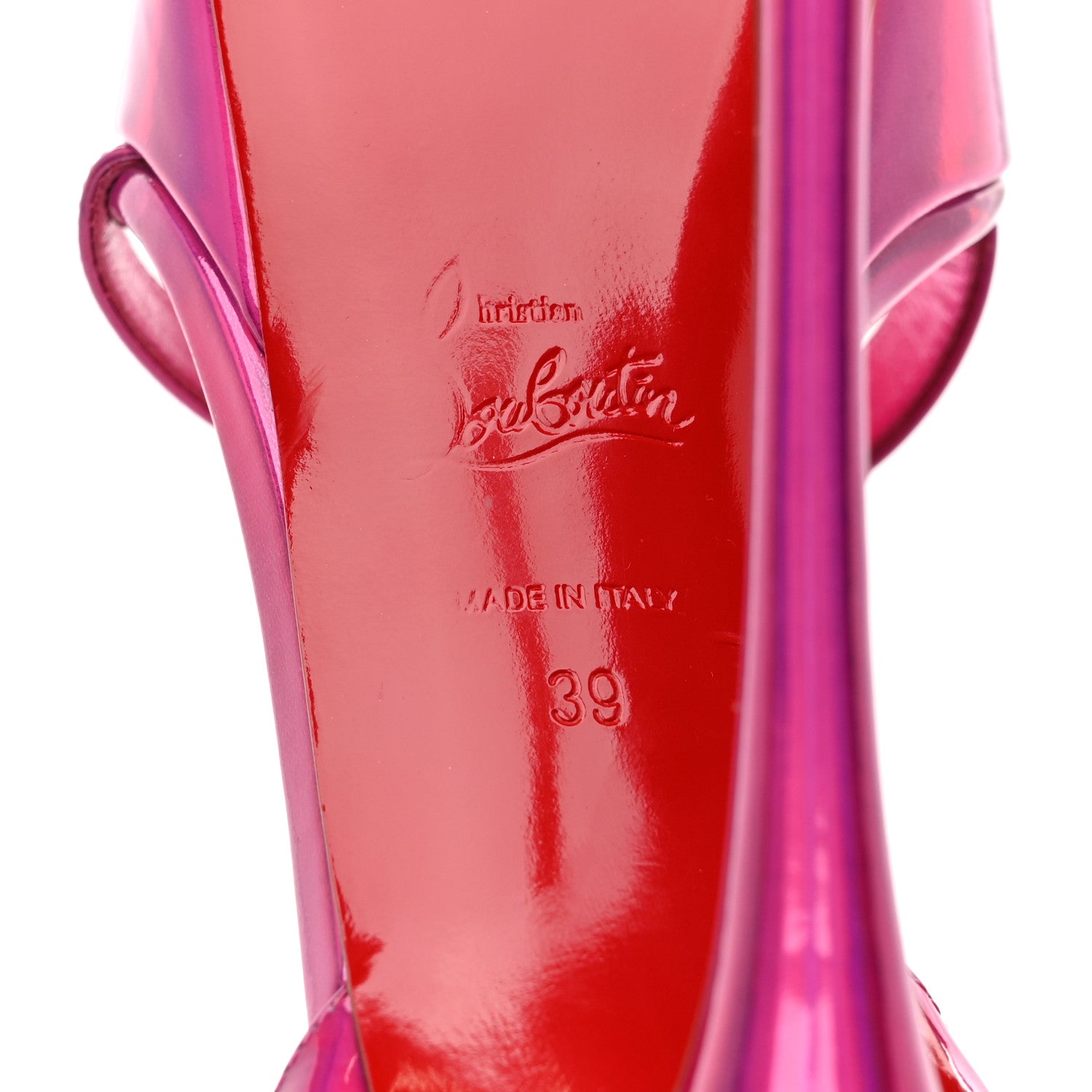 Christian Louboutin Patent Psychic Loubi Queen Alta 150 Platform Sandals 39 Fuxia 8 of 8