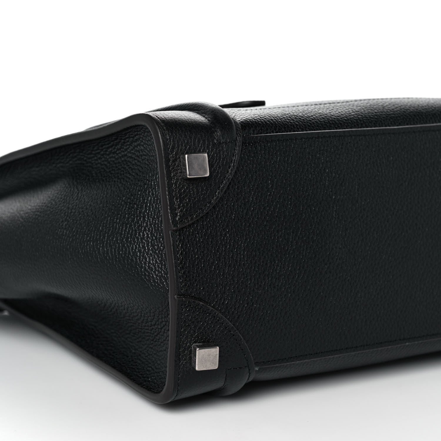 Celine Drummed Calfskin Micro Luggage Black 7 of 8