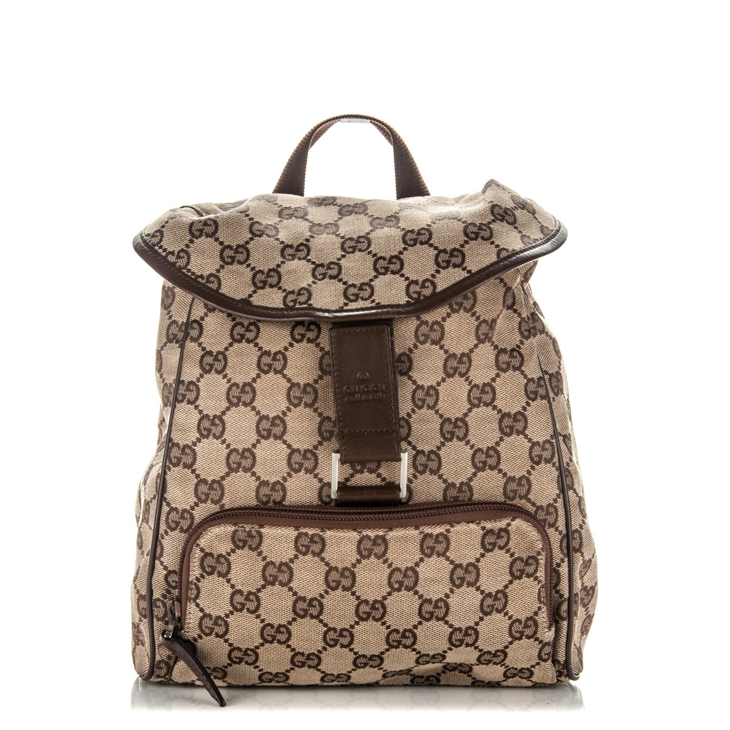 Monogram Flap Backpack Dark Brown