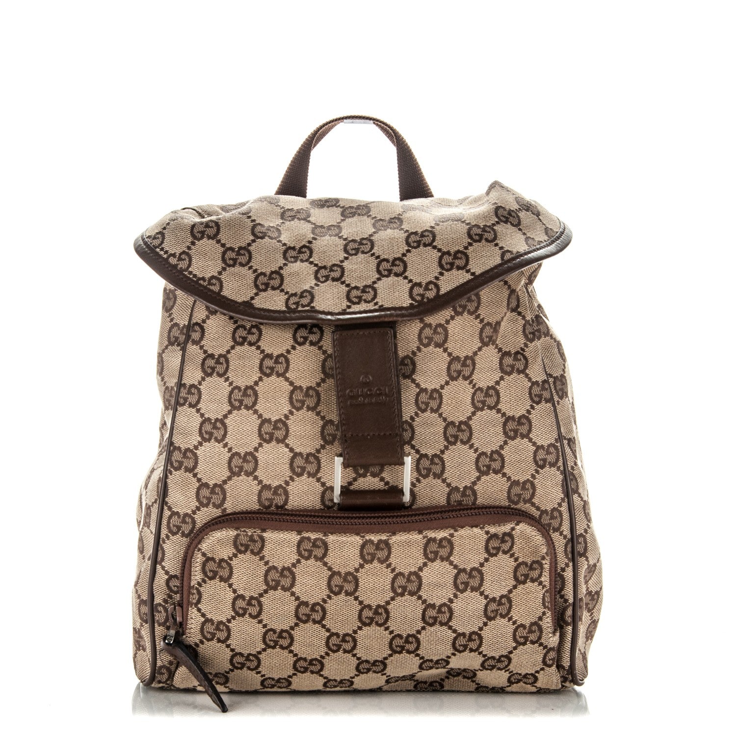 Gucci Monogram Flap Backpack Dark Brown 1 of 8