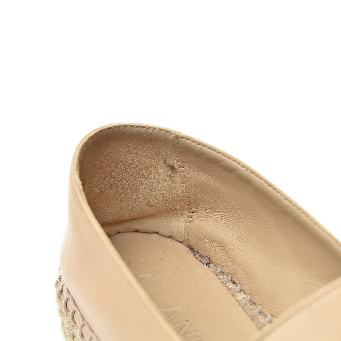 Lambskin CC Espadrilles 37 Beige Black