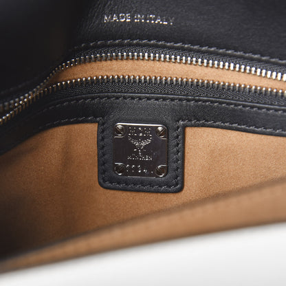 MCM Calfskin Visetos Small Patricia Crossbody Bag Eden Black 7 of 9