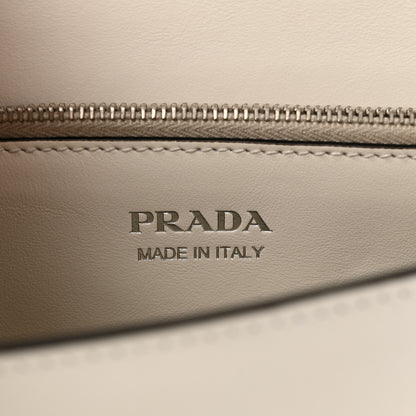 Prada Saffiano City Calfskin Studded Small Elektra Shoulder Bag White Black 6 of 9
