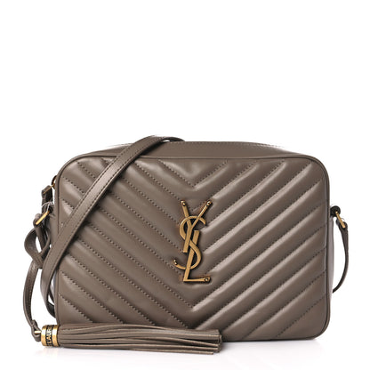 Saint Laurent Calfskin Matelasse Monogram Lou Camera Bag Taupe 1 of 9