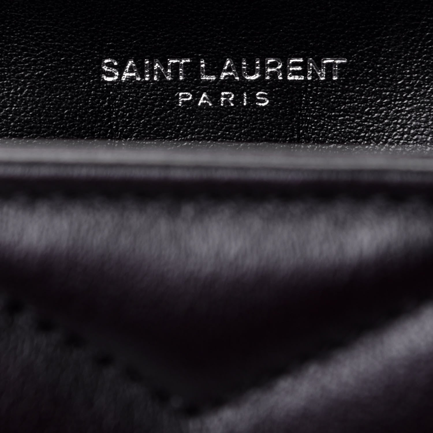 Saint Laurent Calfskin Y Quilted Monogram Toy Loulou Crossbody Bag Black 6 of 12