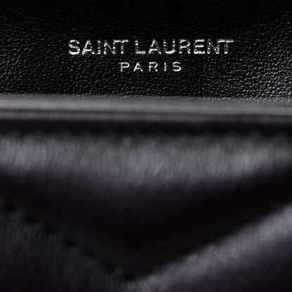 Saint Laurent Calfskin Y Quilted Monogram Toy Loulou Crossbody Bag Black 6 of 12