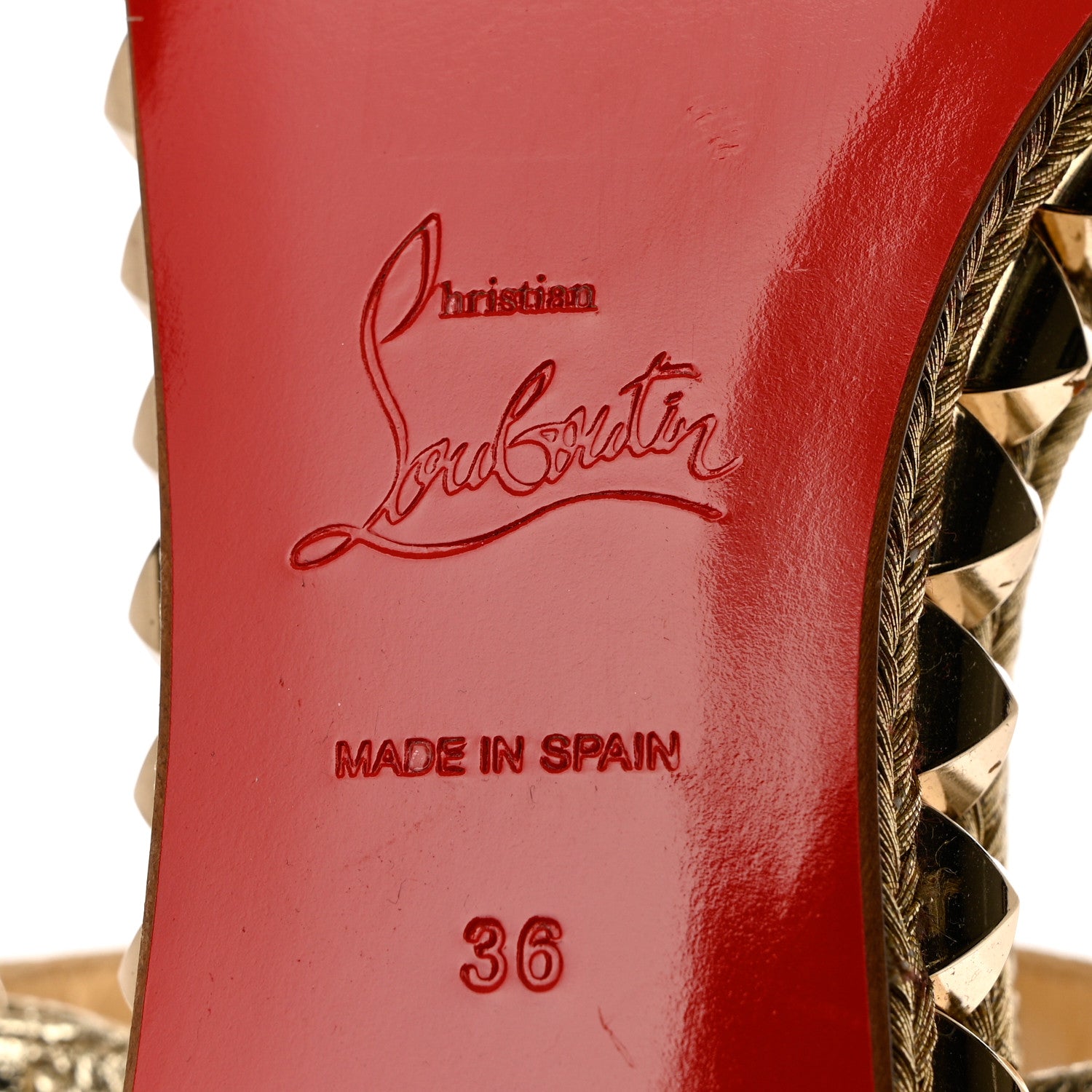 Christian Louboutin Specchio Vintage Cataclou 60 Platform Sandals 36 Platine Light Gold 8 of 12