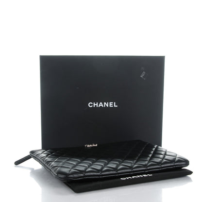 Chanel Lambskin Quilted Medium Boy Cosmetic Case Black 4 of 7