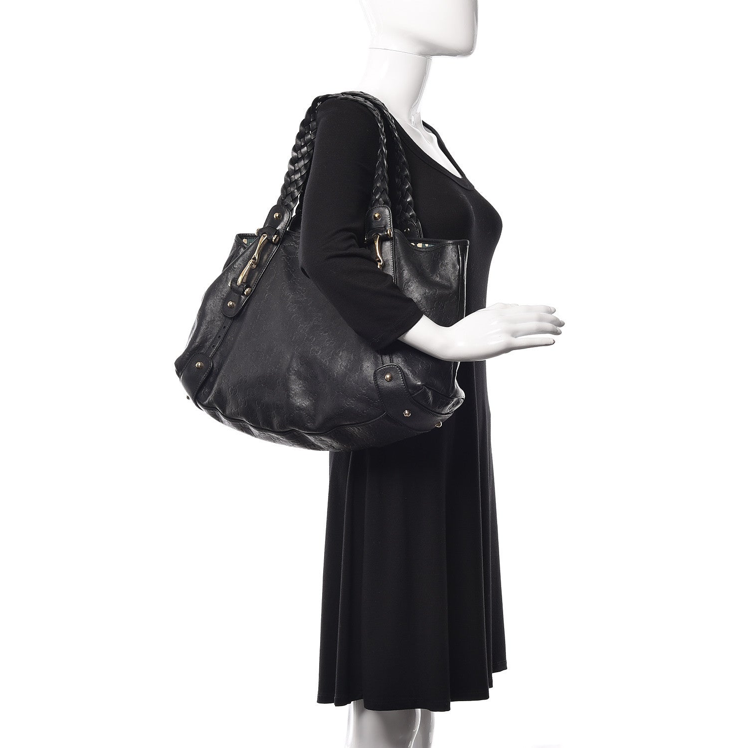 Gucci Calfskin Medium Pelham Shoulder Bag Black 2 of 11