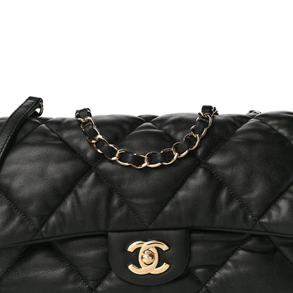 Chanel Calfskin Quilted Medium Bubbly Flap Black 8 of 13
