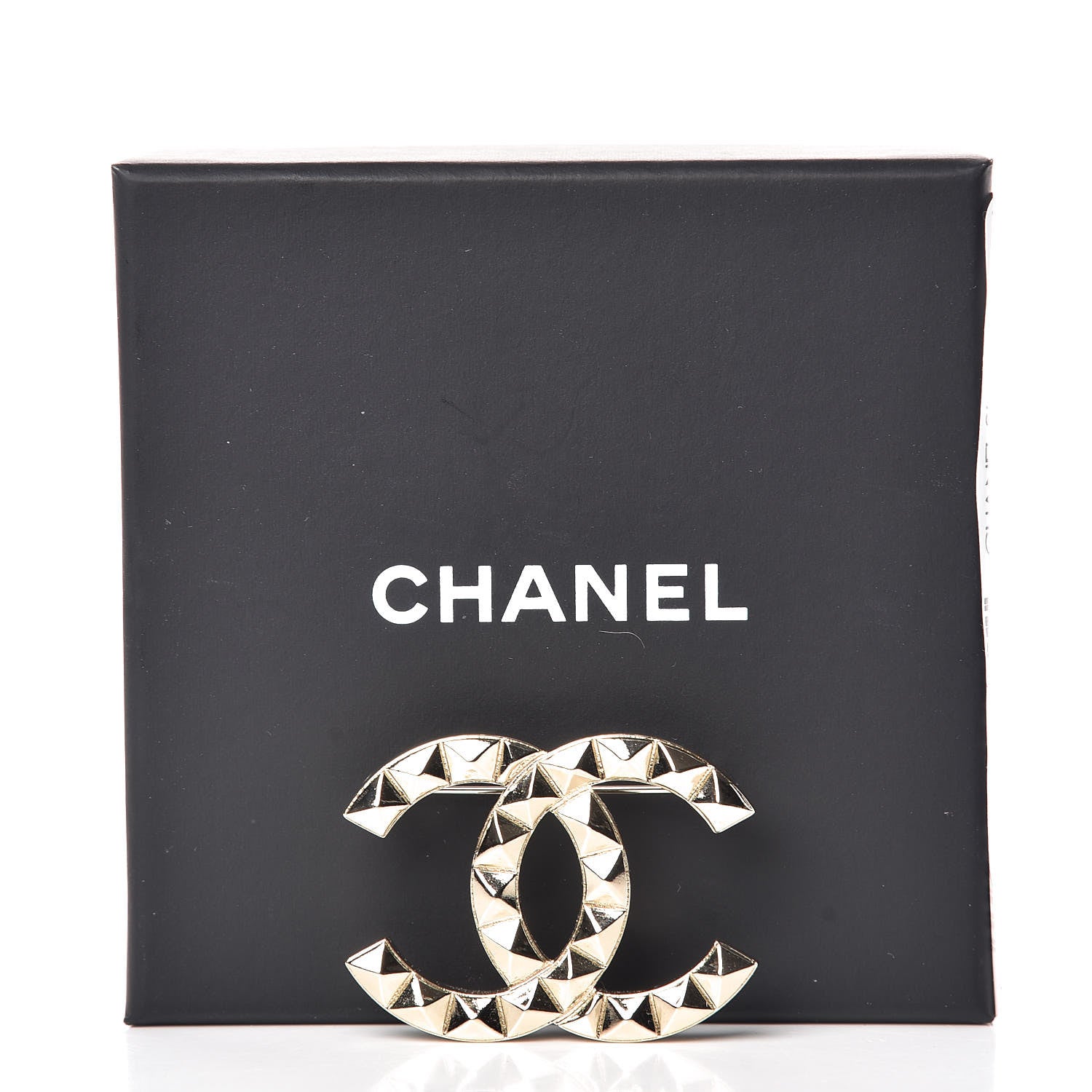 Chanel Studded CC Pin Brooch Gold 5 of 5