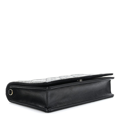 Christian Dior Crinkled Patent Cannage Lady Dior Pouch Black 5 of 11