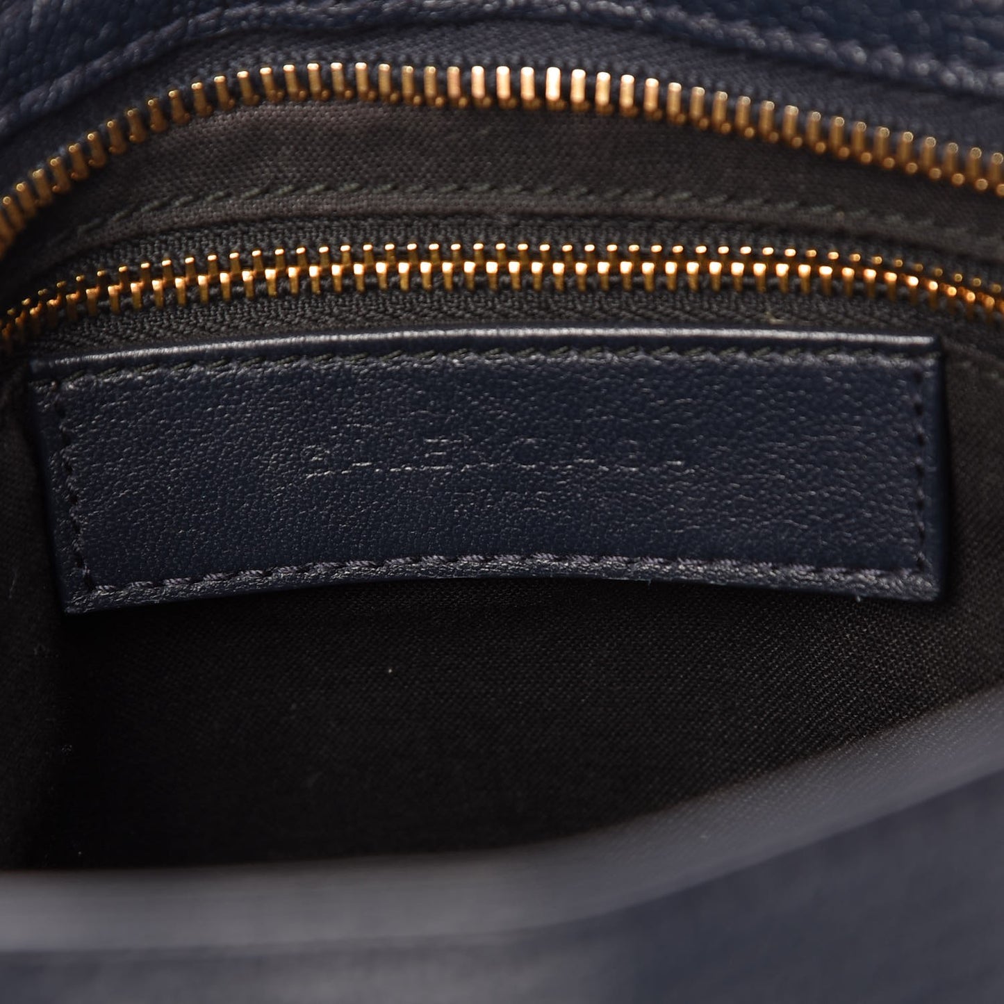 Chevre Gold Metallic Edge Hardware City Bleu Nuit Dark Sea