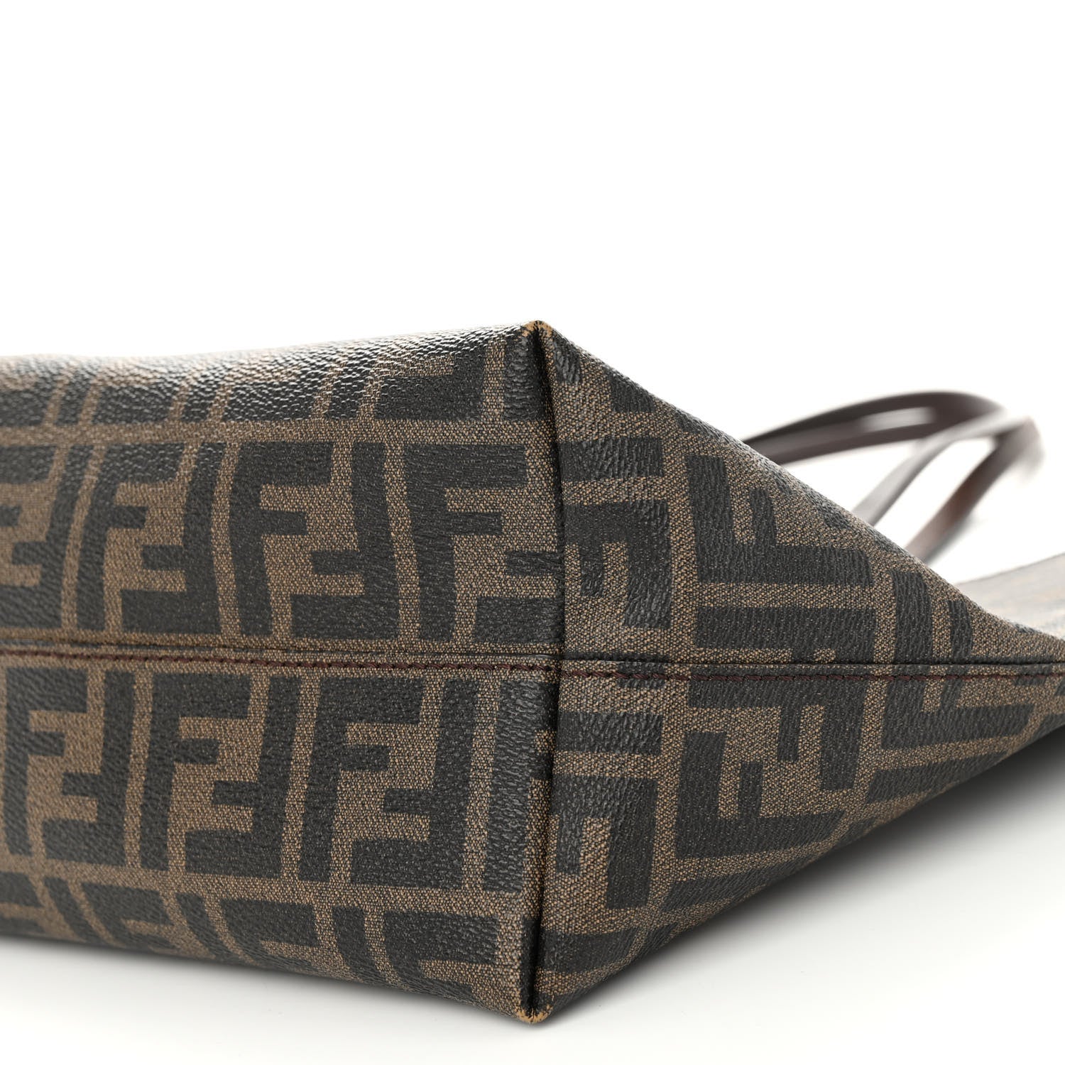 Fendi Zucca Spalmati Medium Roll Tote Tobacco Fuxia 9 of 10
