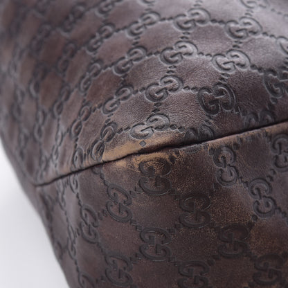 Gucci Guccissima Large Horsebit Chain Hobo Chocolate 12 of 20