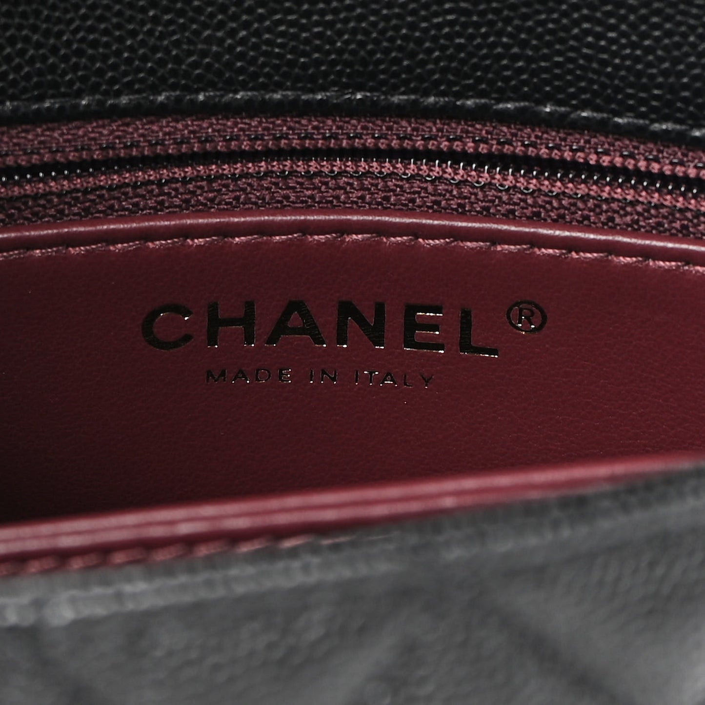 Caviar Quilted Mini Coco Handle Flap Black