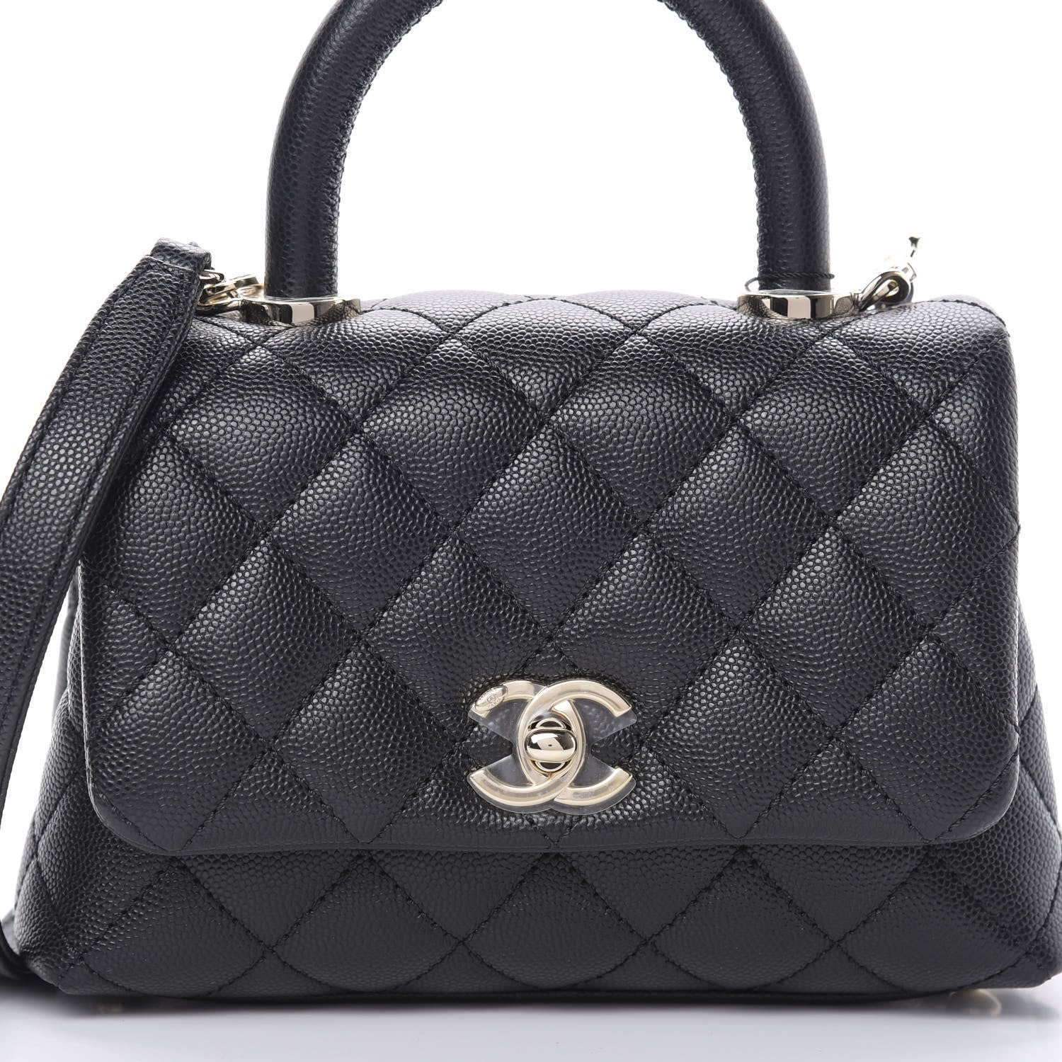 Chanel Caviar Quilted Extra Mini Coco Handle Flap Black 8 of 11