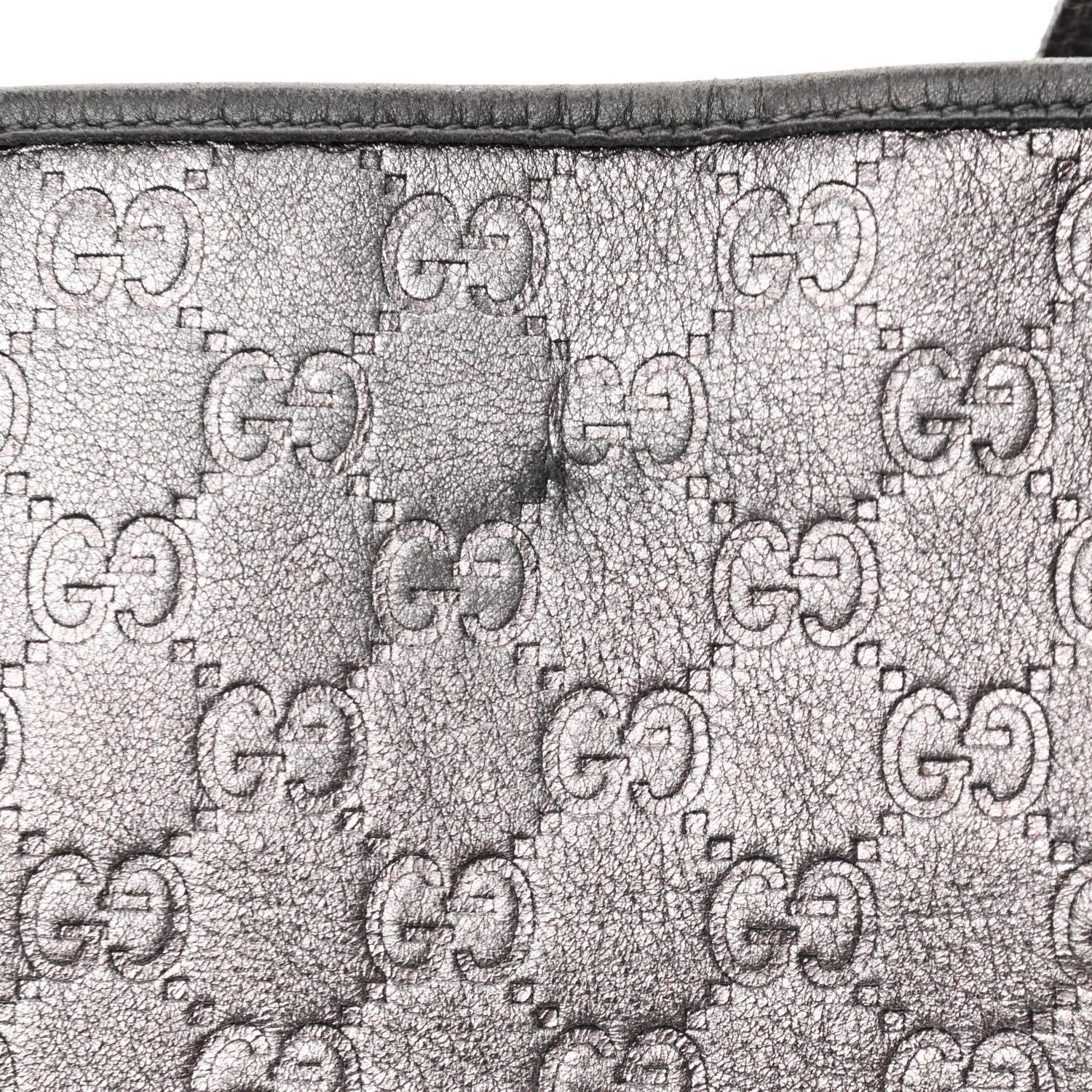 Gucci Metallic Guccissima Large Tote Dark Grey 13 of 15