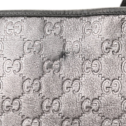 Gucci Metallic Guccissima Large Tote Dark Grey 13 of 15