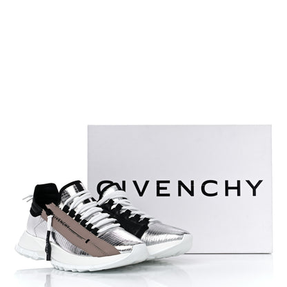 Givenchy Metallic Spectre Low Runners Sneakers 39 Silver Black 12 of 12