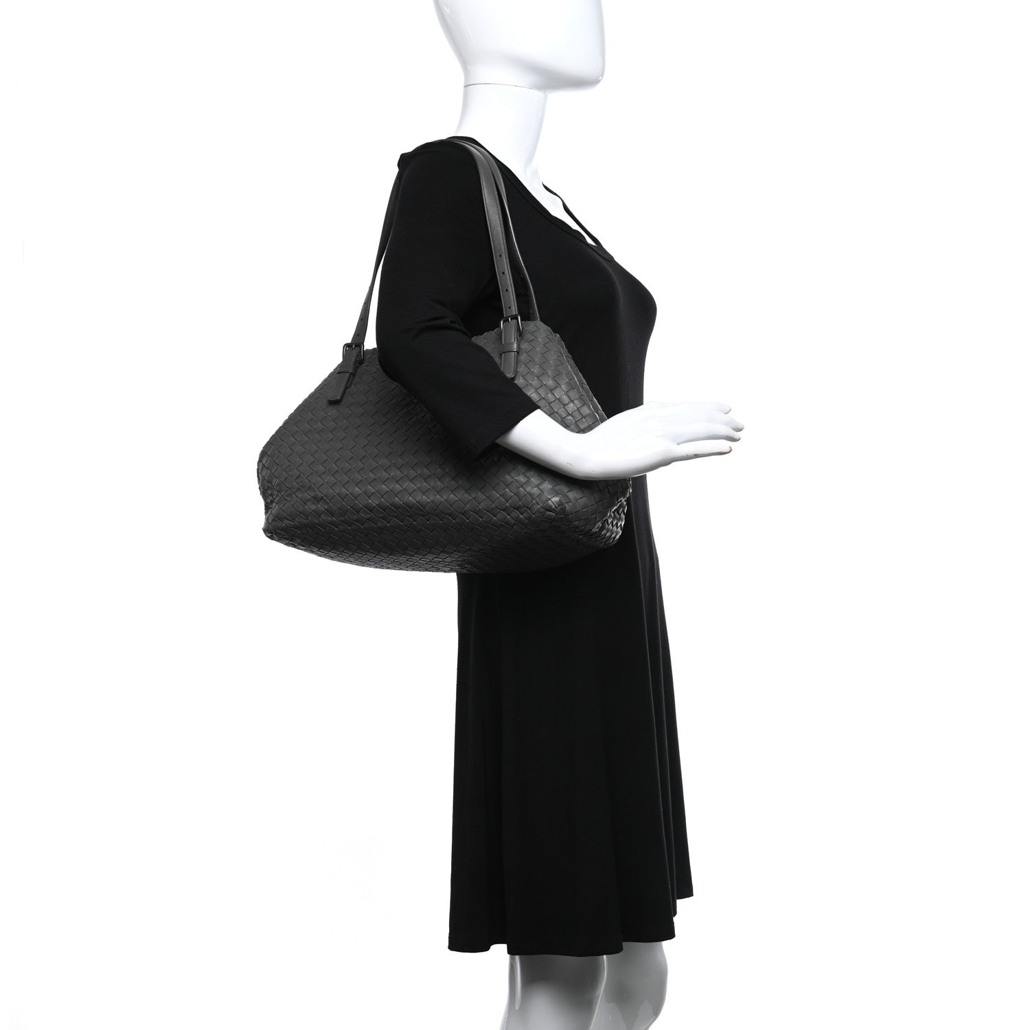 Bottega Veneta Nappa Intrecciato Medium Seamless Tote Light Grey 2 of 10