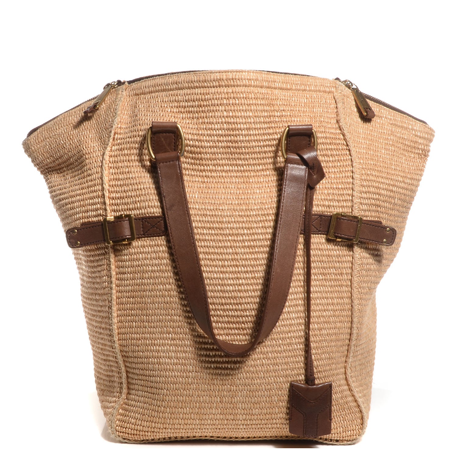 Saint Laurent Straw Raffia Large Downtown Brown 1 of 9