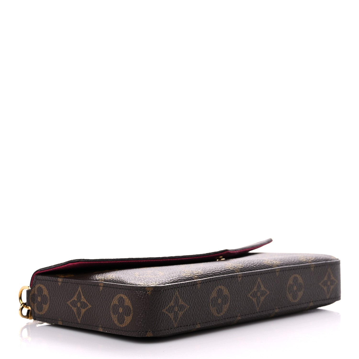 Louis Vuitton Monogram Pochette Felicie Chain Wallet Fuchsia 5 of 10