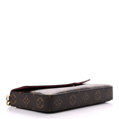Louis Vuitton Monogram Pochette Felicie Chain Wallet Fuchsia 5 of 10