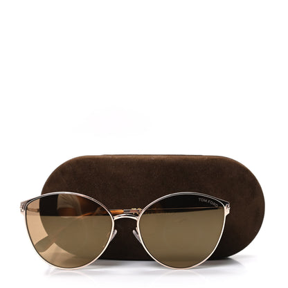 Tom Ford Metal Cat Eye Zeila Sunglasses TF654 Gold 8 of 8