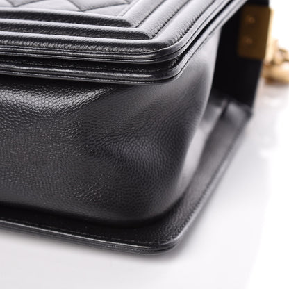 Chanel Caviar Quilted Medium Boy Flap Black 9 of 11