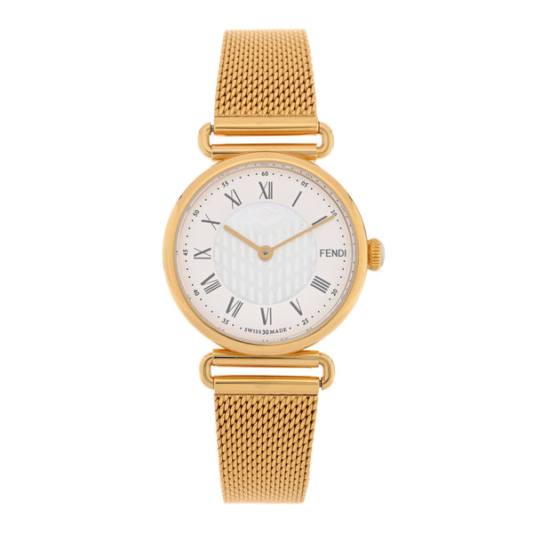 Fendi Stainless Steel 29mm Palazzo Quartz Watch White 1870172