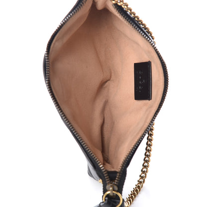 Gucci Calfskin Matelasse Mini GG Marmont Chain Bag Black 7 of 9