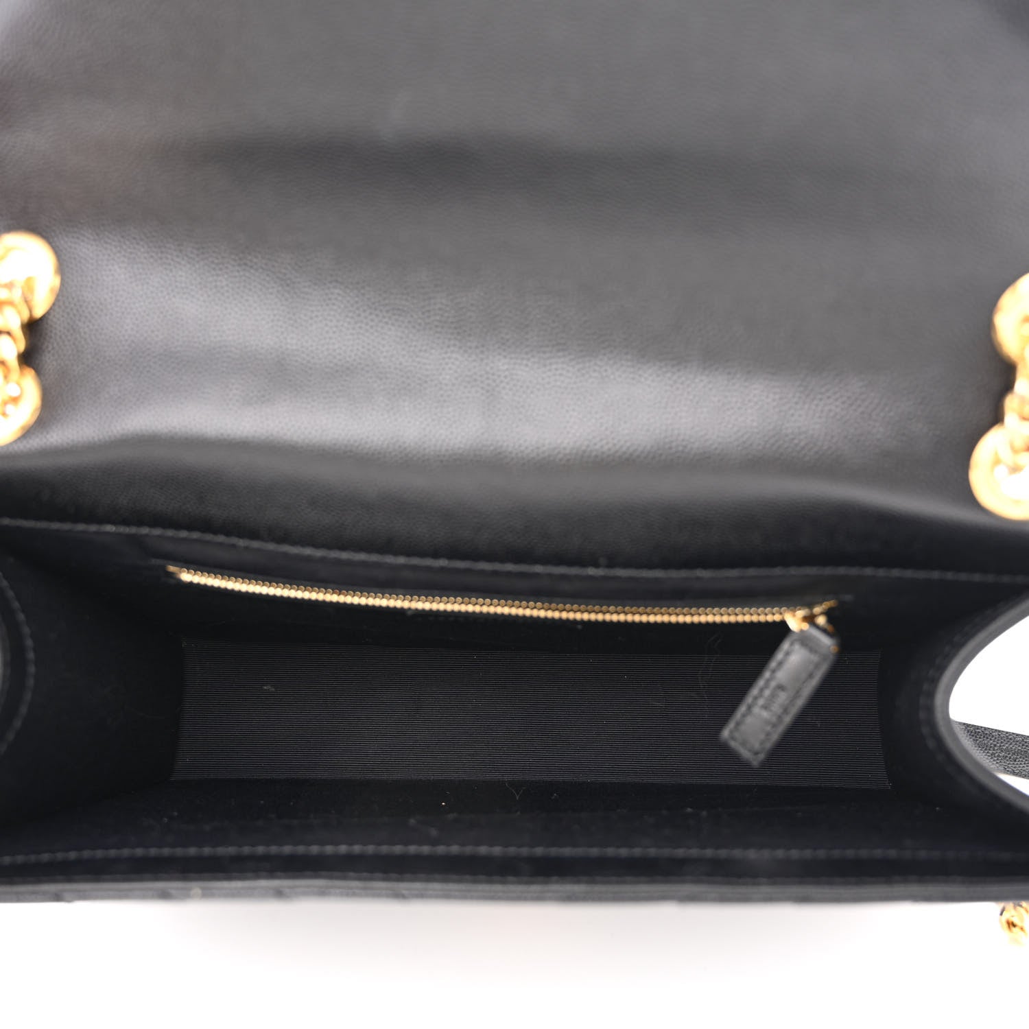 Saint Laurent Grain De Poudre Matelasse Chevron Large Monogram Satchel Black 5 of 10