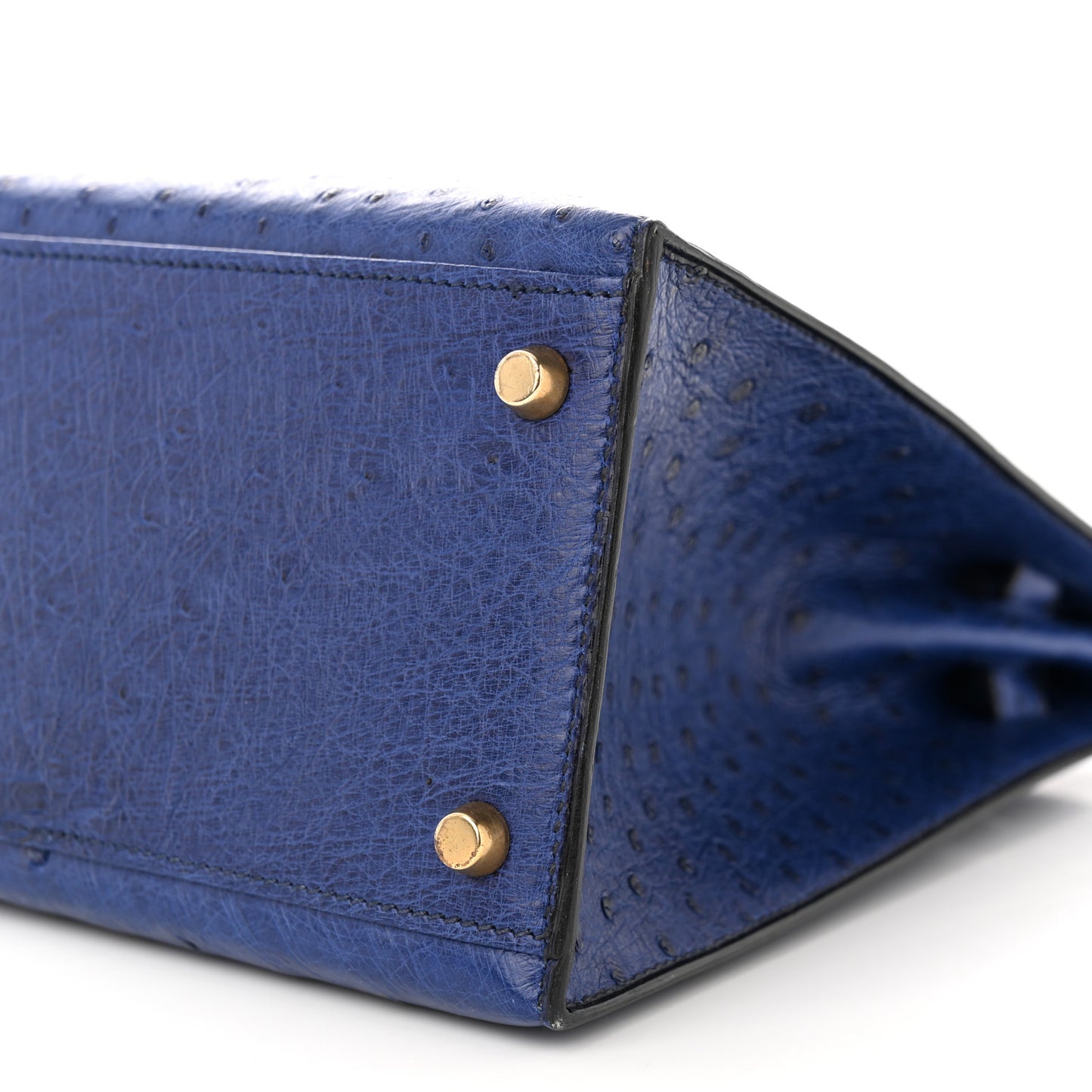 Ostrich Kelly Sellier 32 Bleu Iris