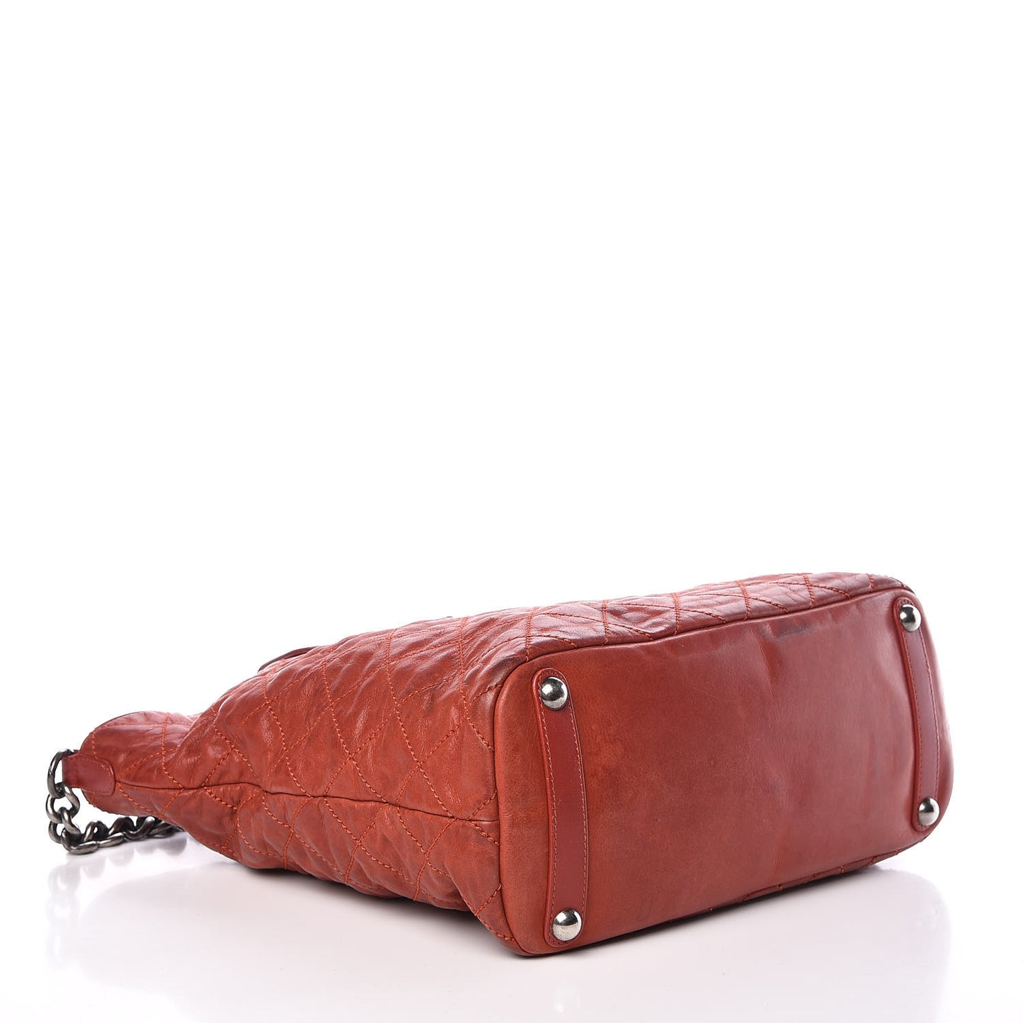 Iridescent Calfskin Large In The Mix Tote Red