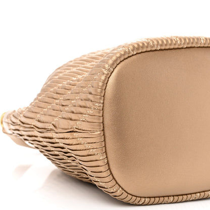 Chanel Metallic Lambskin Coco Pleats Drawstring Bag Gold 8 of 9