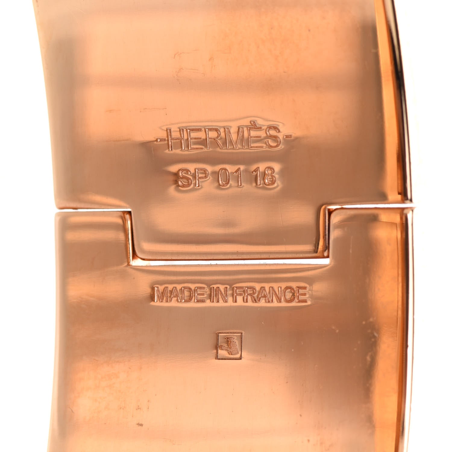 Hermes Enamel Printed Equateur Wide Hinged Bracelet La Vie En Orange 5 of 6