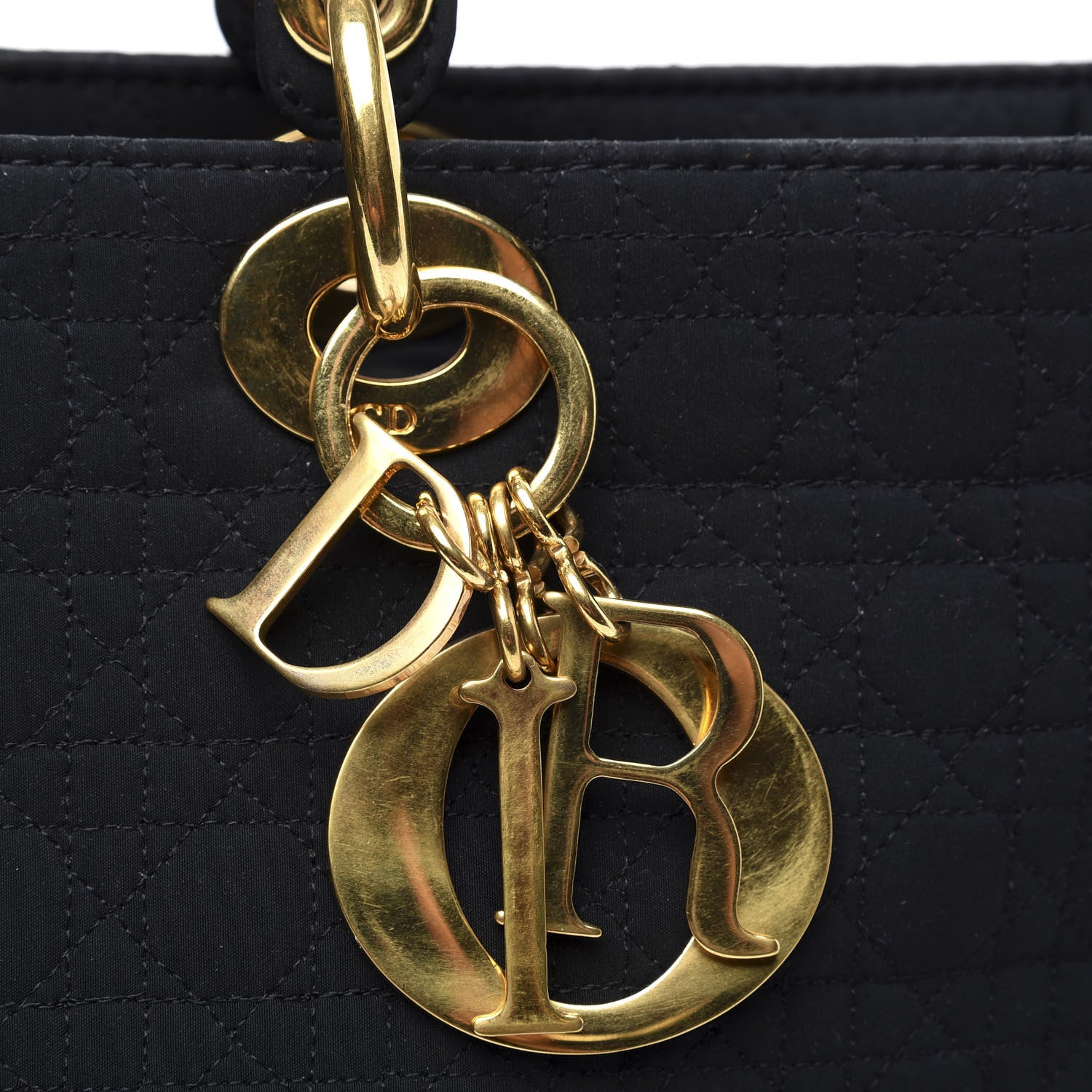 Christian Dior Nylon Cannage Large Lady Dior Black 10 of 11