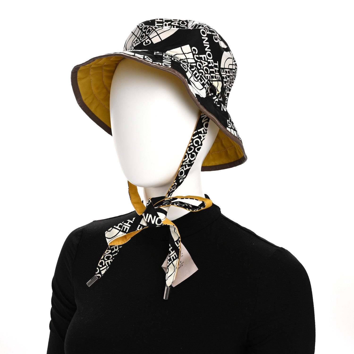 Gucci X THE NORTH FACE Nylon Reversible Self-Tie Bucket Hat M