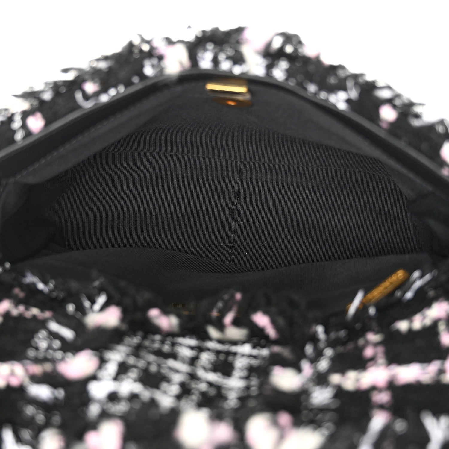 Chanel Tweed Sequin Quilted Medium Chanel 19 Flap Black Multicolor 5 of 10