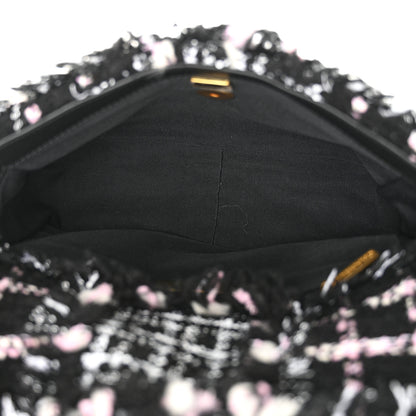 Chanel Tweed Sequin Quilted Medium Chanel 19 Flap Black Multicolor 5 of 10