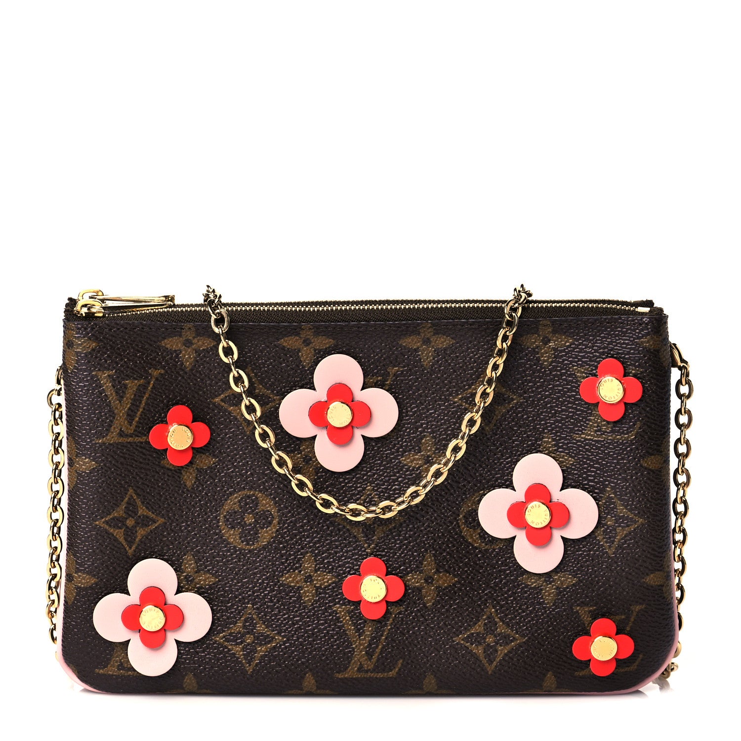 Louis Vuitton Monogram Blooming Flowers Double Zip Pochette 1 of 11