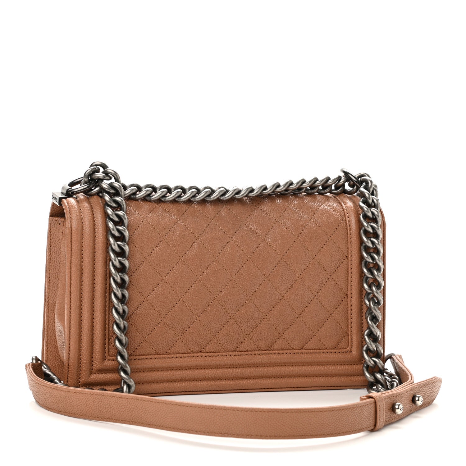 Chanel Caviar Quilted Medium Boy Flap Camel 3 of 11