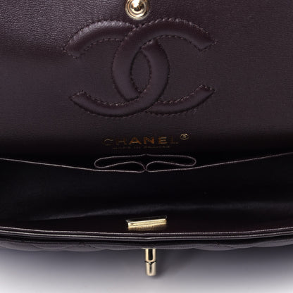 Chanel Lambskin Quilted Small Double Flap Dark Brown 3 of 4